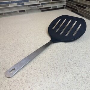 Amco XL Slotted Turner Spatula Black Nylon Stainless Steel 13" Rust Proof #8641